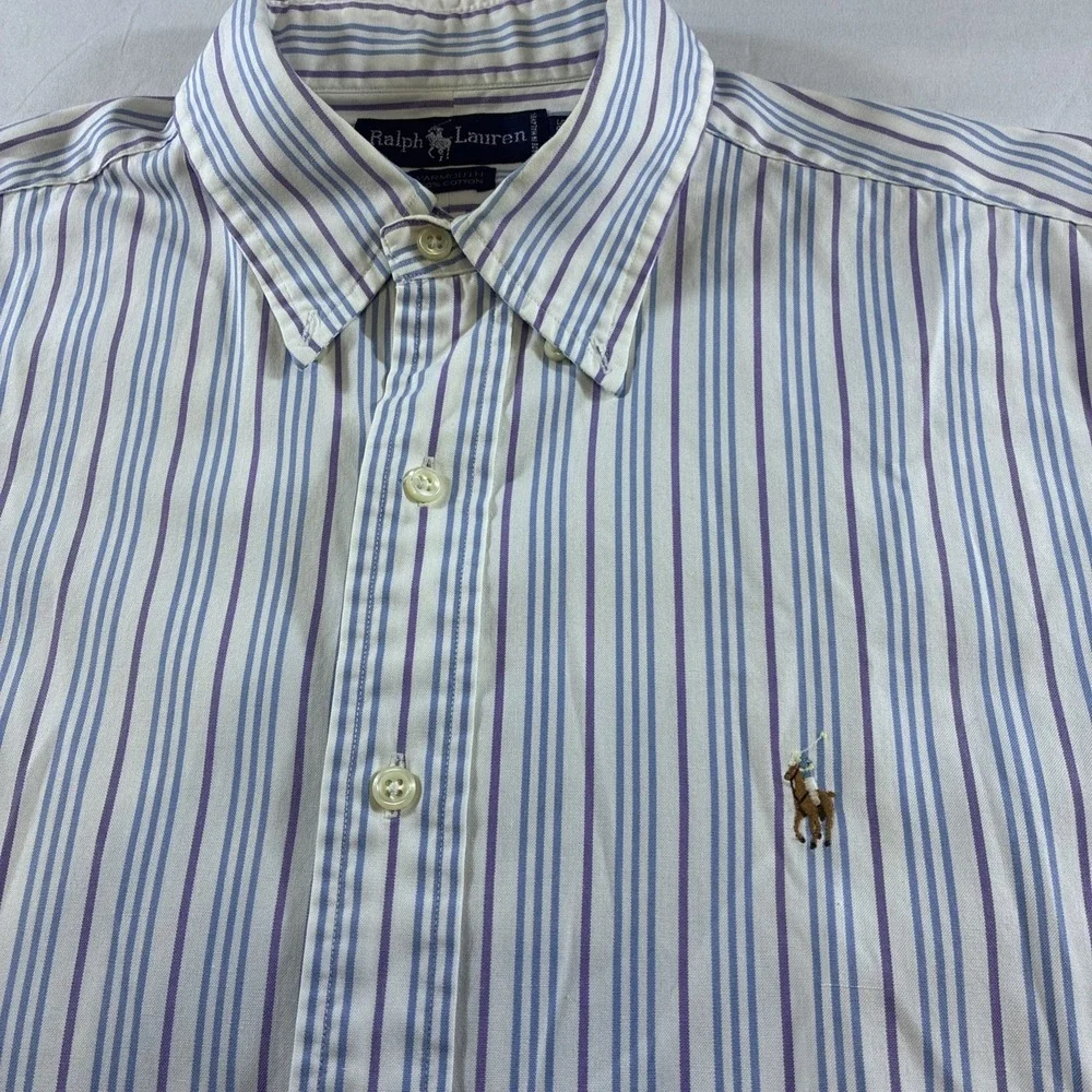 Polo Ralph Lauren Striped Oxford Dress Shirt Men's 16/35 Or L